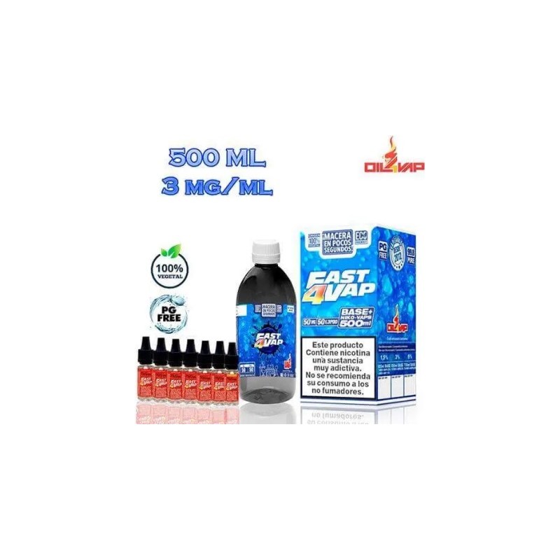 Pack Base Maceración rápida 500ml 3mg - Oil4vap